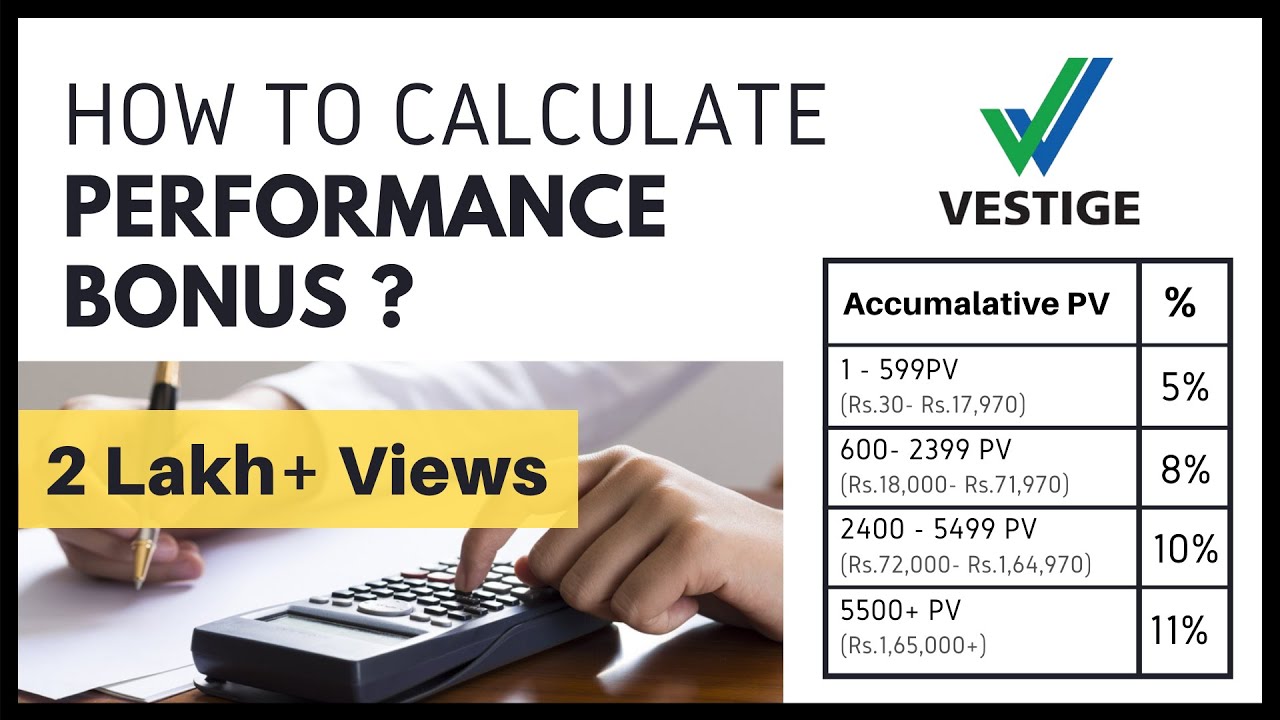 Vestige Performance Bonus (in Hindi) 📝 How to Calculate?