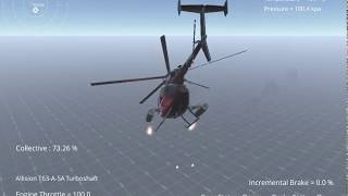 Silantro Unity3D Helicopter Simulator: MH-6 Enter-Exit System Test