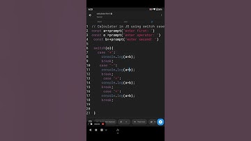 Calculator using switch case in JavaScript #programming #youtube #youtube #js #javascript