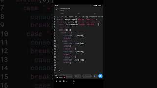 Calculator using switch case in JavaScript #programming #youtube #youtube #js #javascript screenshot 5