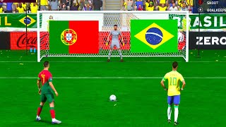 FIFA 23 ! PORTUGAL VS BRAZIL ! RONALDO VS NEYMAR I PENALTY SHOOTOUT ! PC GAME NEXT GEN 4K!