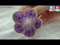 Purple Flower Hair Tie