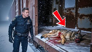 Officer Hears Whimper in Abandoned Train Car Then Finds German Shepherd  Tied and Left to Die in Dark