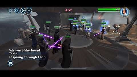 swgoh - darth vader vs galactic legend rey