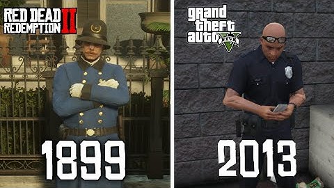 GTA 5 Cops VS RDR 2 Cops | LSPD vs LAWMEN | which is the best cops?