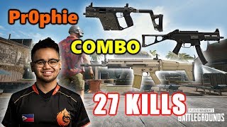 Genesis Pr0phie - 27 KILLS - Vector+UMP9+SCAR COMBO - SOLO vs SQUADS - PUBG