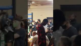 Clarence Booth entering ring in St Petersburg FL boxing event