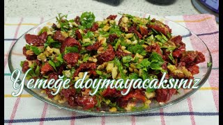 HER YEMEĞİN YANINDA YEMEK İSTEYECEKSİNİZ (KURU DOMATES SALATASI)