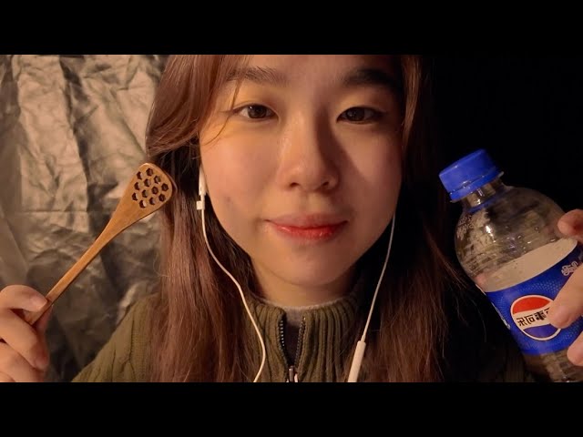 Mouth Sounds with Pepsi Cola 🥤 & Honey Spoon Tapping + Scratching ASMR