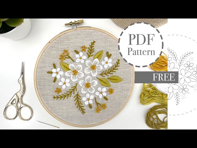 Free Printable Hand Embroidery Pattern for Beginners, How to embroider a bouquet. - YouTube free-printable-hand-embroidery-pattern-for-beginners-how-to-embroider-a-bouquet-youtube