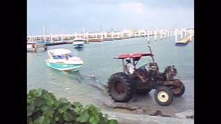 Pattaya Speedboat Being Loaded On A Trailer