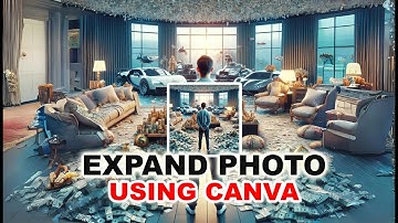 How to expand portrait image into landscape orientation using canva