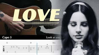 PDF Sample Love - Lana Del Rey Fingerstyle Guitar guitar tab & chords by Yuta Ueno.