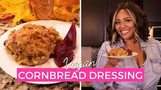 Best Southern Cornbread Dressing | Vegan Thanksgiving Recipes | Chef Joya | Stuffing