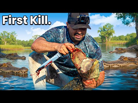 I Just Killed My First Alligator With A Crossbow And A Knife