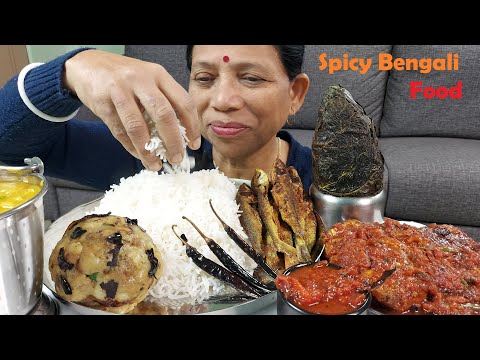 Food Show Indian Bengali Spicy and Yummy Dishes Mukbang