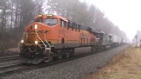 NS 213 BNSF Gevo leads NS  C40-9 2nd  Five Row Hill in Run 8 2 10 18