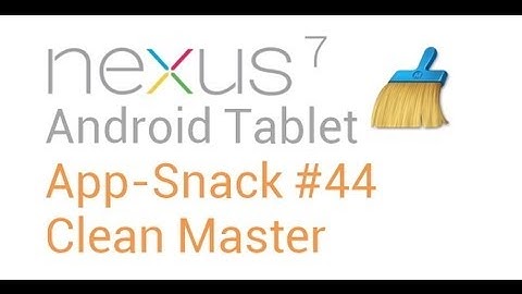 Tablet Android Apps: #44 Clean Master - Nexus 7