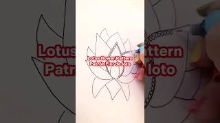 Patrón Zentangle Flor de loto #expresiónartística