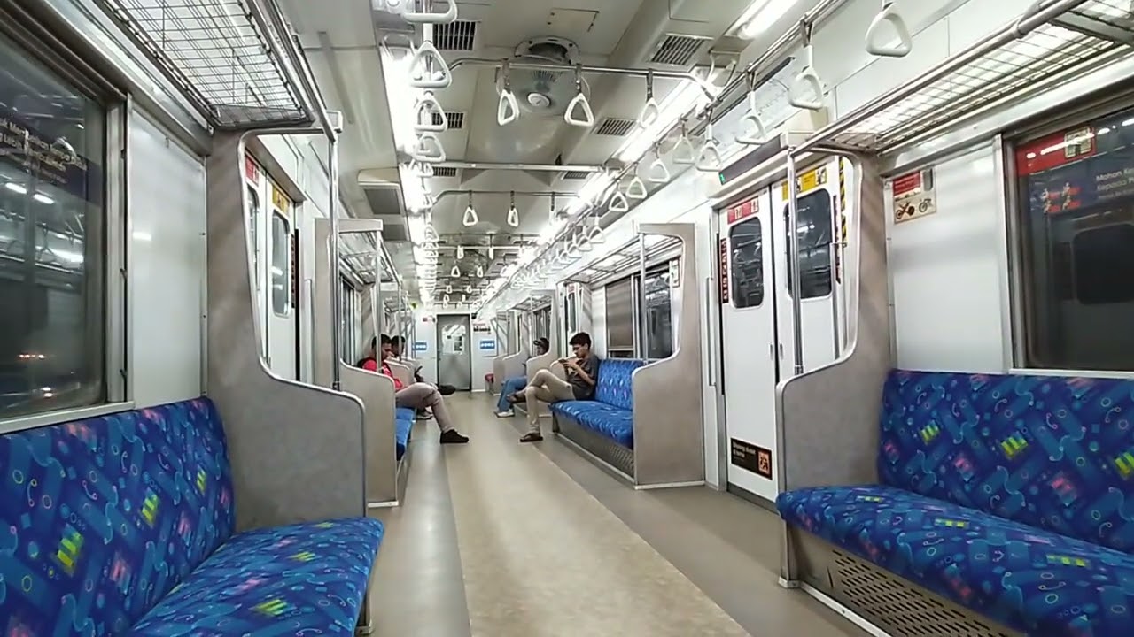 KRL Commuter Line 東京メトロ6000系6101F インテリア展望 [Ride] Buaran駅入線