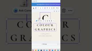 Logo design in canva #canva #shorts #shortsviral