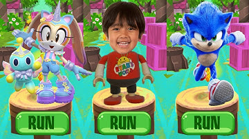 Tag with Ryan vs Sonic Dash Unicorn Cream New Character Update - Run Gameplay
