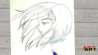 { رسم بنات } تعليم رسم بنات سهل بالرصاص [ رسم بنات كيوت ]