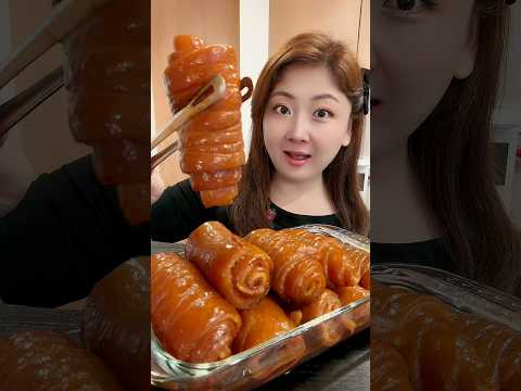 #豚皮　#咀嚼音 #asmr #mukbang #中華料理
