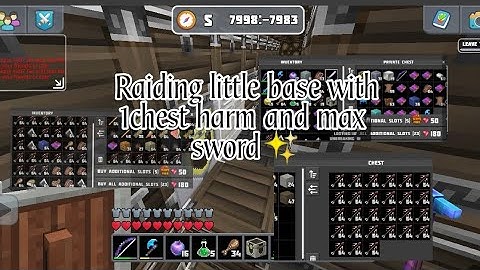 Raiding base part9 | with max sword and 1chest harm✨ (PlanetCraft/PlanetOfCubes #poc )