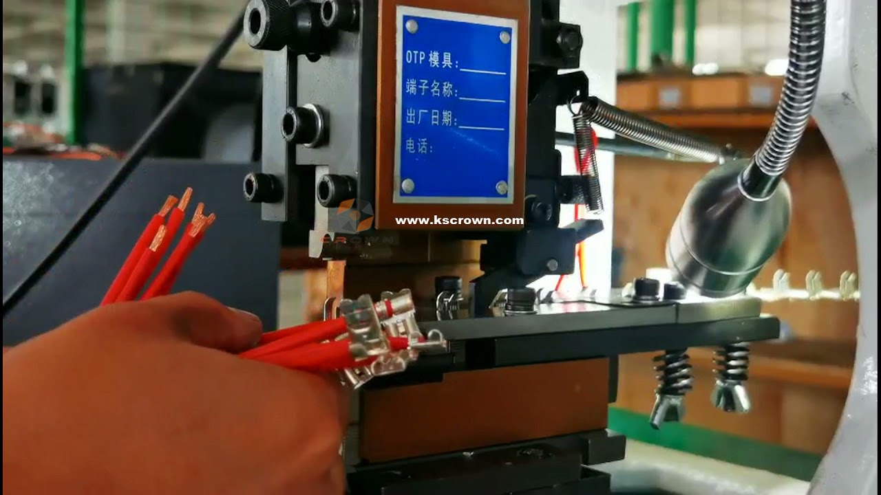 Semiautomatic Flag Terminal Crimping Machine, Cable Flag Connector