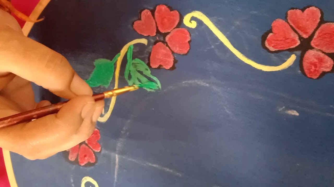 Free Hand Fabric Painting, Simple Painting on A Dress,Fabric Painting