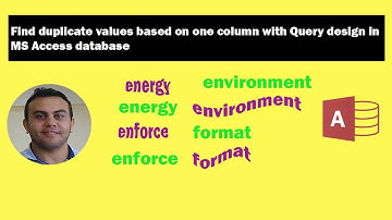How to Find duplicate values based on one column with Query design in MS Access database