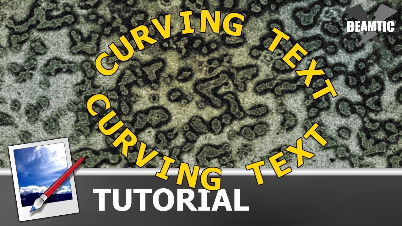 how to type text in a circle paint