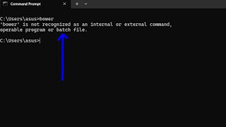 How to Fix bower is not recognized as an internal and external Command Error in Terminal
