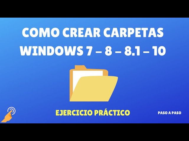 Crear Carpetas Windows 7-8-10 - - YouTube