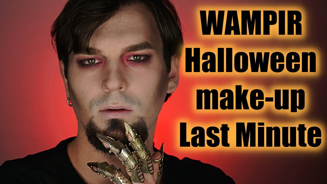 Wampir - szybki makijaż na Halloween dla każdego last minute makeup ...