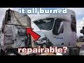 Rebuilding a Burned 2019 Volvo VNL from Auction