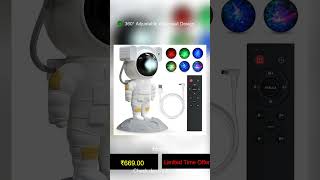 One94Store Astronaut Galaxy Projector Night Light – 360° Rotating Nebula Star Projector with Re