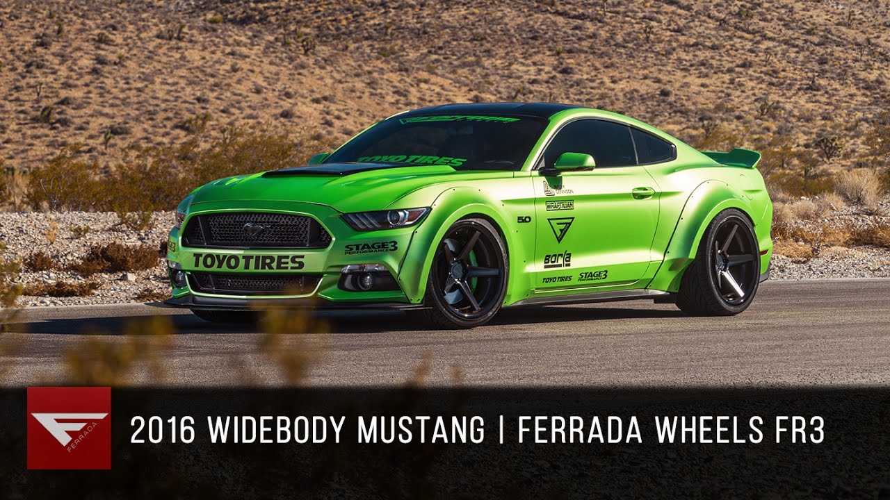 2016 Widebody Ford Mustang | Ferrada FR3 in Matte Black ...