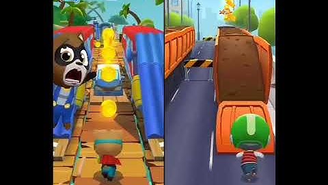 Tom gold run Vs Tom hero dash double screen reverse ⏩