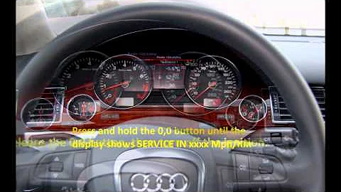 How to reset service light indicator Audi A8 1994 - 2004