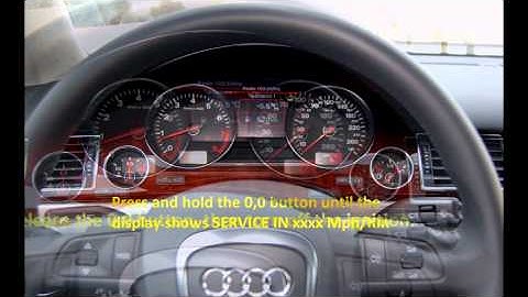 How to reset service light indicator Audi A8 1994 - 2004