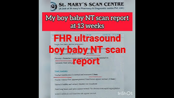 Ultrasound NT scan report boy baby at 13 weeks #shorts #boybaby #genderreveal #ultrasound