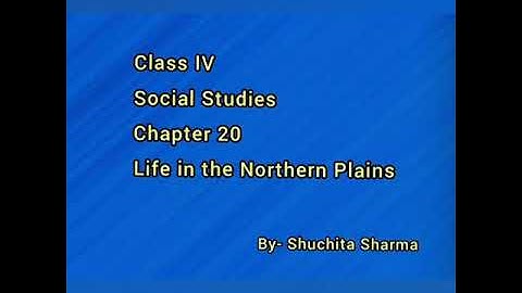 Class IV (Social Studies)  Chapter 20
