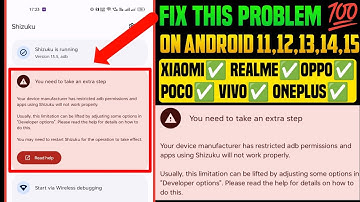 Shizuku error fix | You need to take an extra step error shizuku on Android devices
