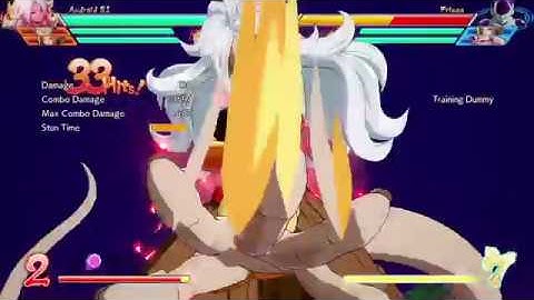 Dragon Ball Fighterz Android 21 High Damage Solo Sparking Combo