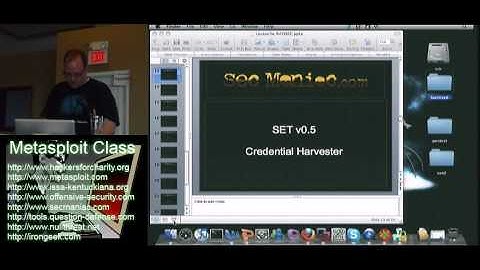 Metasploit Class Videos: 5 Social Engineering Toolkit 5/6