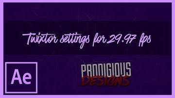 After Effects Tutorial | Twixtor settings for 29.97 fps