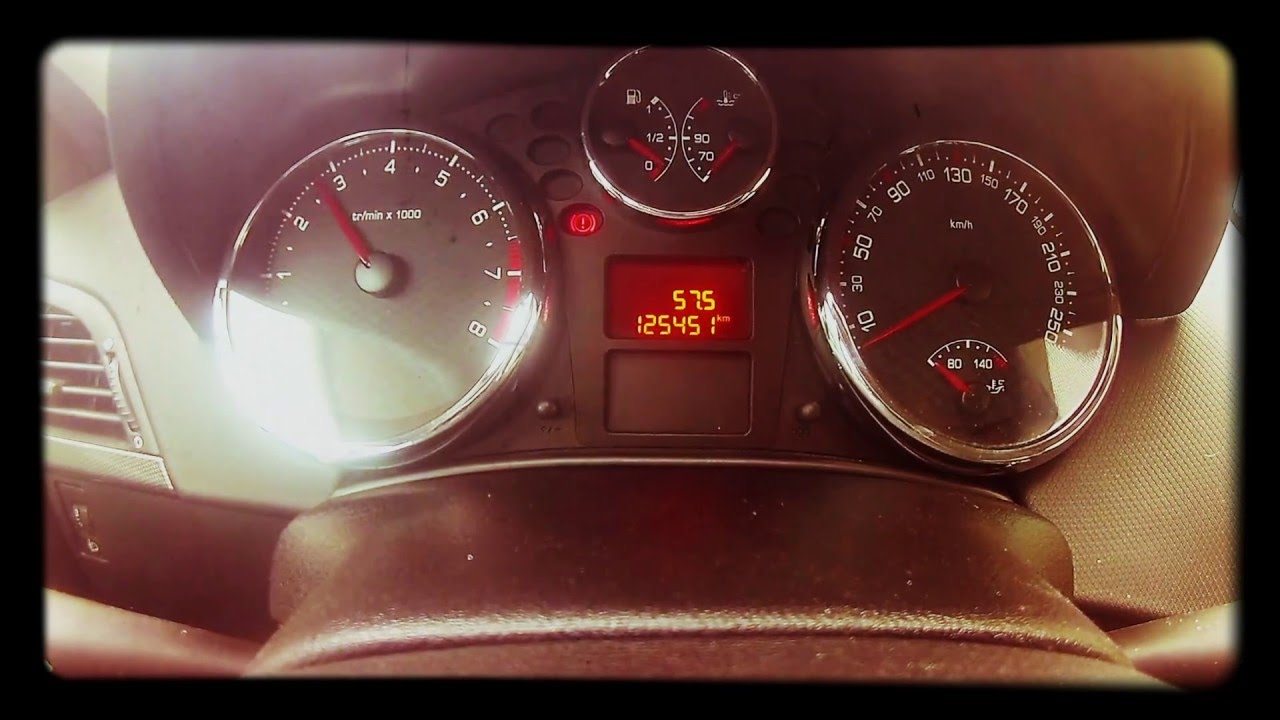 Instrument panel of my Peugeot 207 GTI YouTube