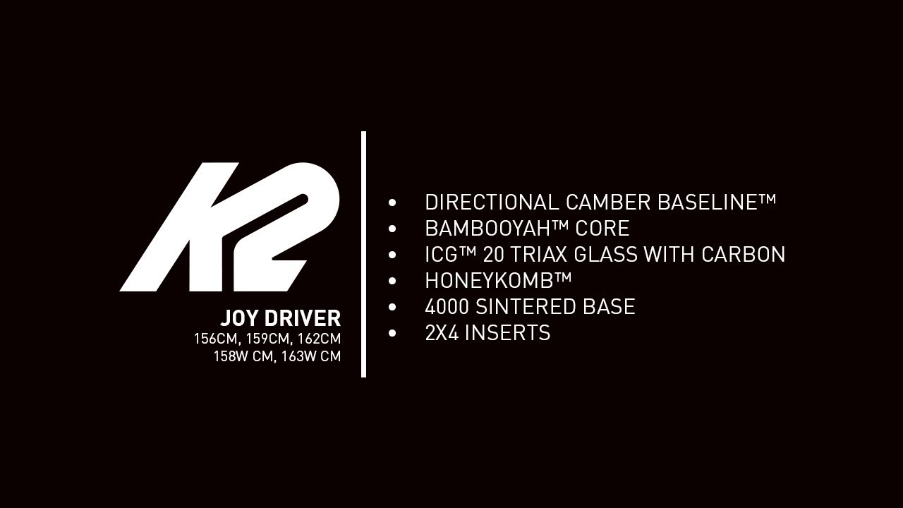 K2 Joy Driver Snowboard | 2020 K2 Snowboards